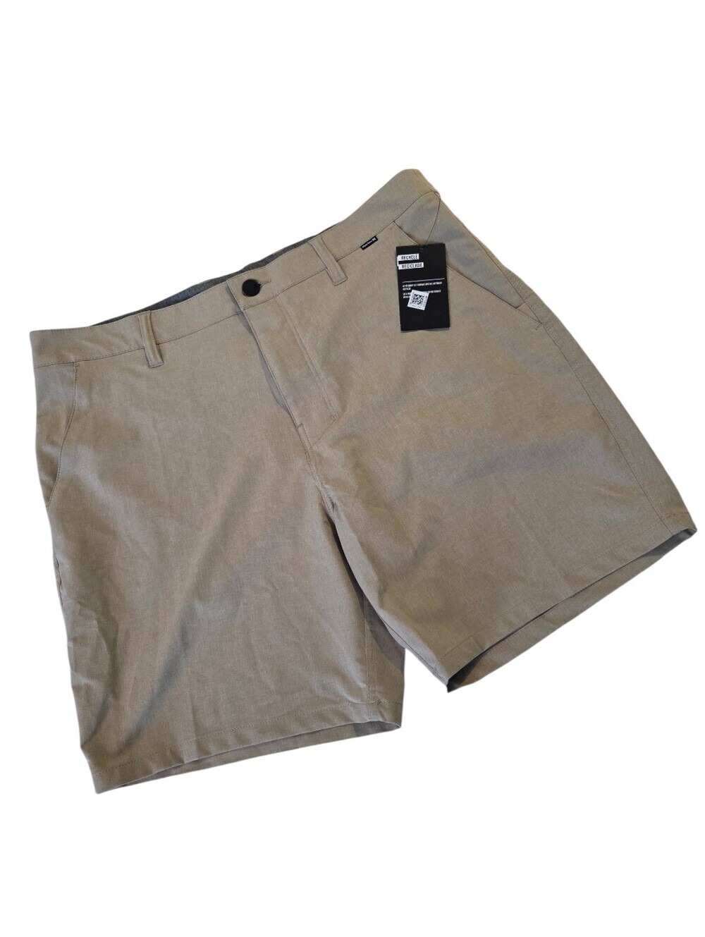 Hurley Men's Light Khaki Flat-Front Shorts NWT